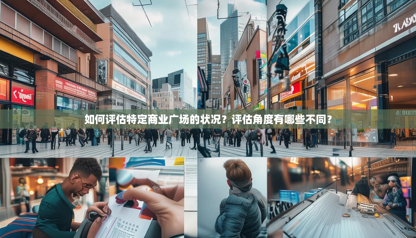 如何评估特定商业广场的状况？评估角度有哪些不同？