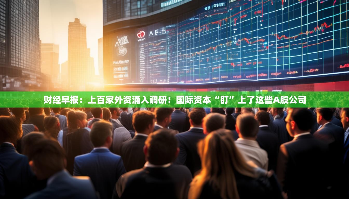 财经早报：上百家外资涌入调研！国际资本“盯”上了这些A股公司
