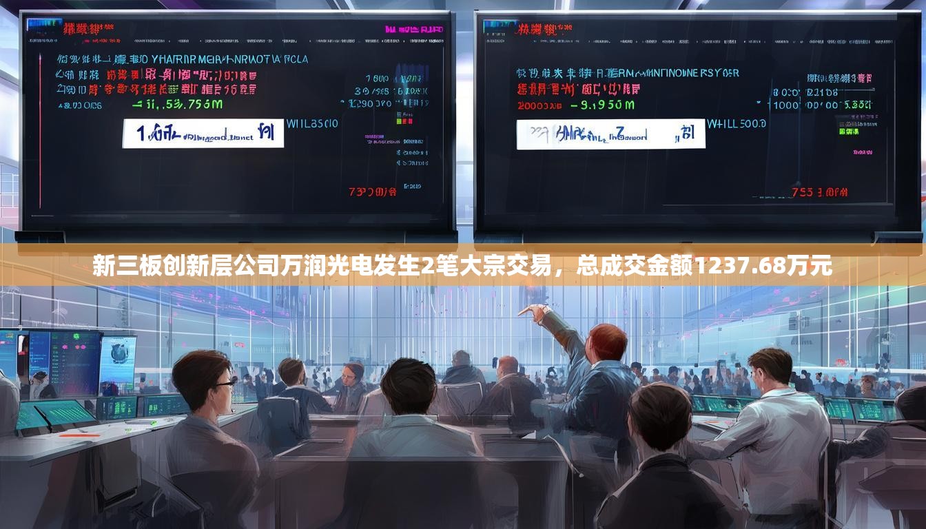 新三板创新层公司万润光电发生2笔大宗交易，总成交金额1237.68万元