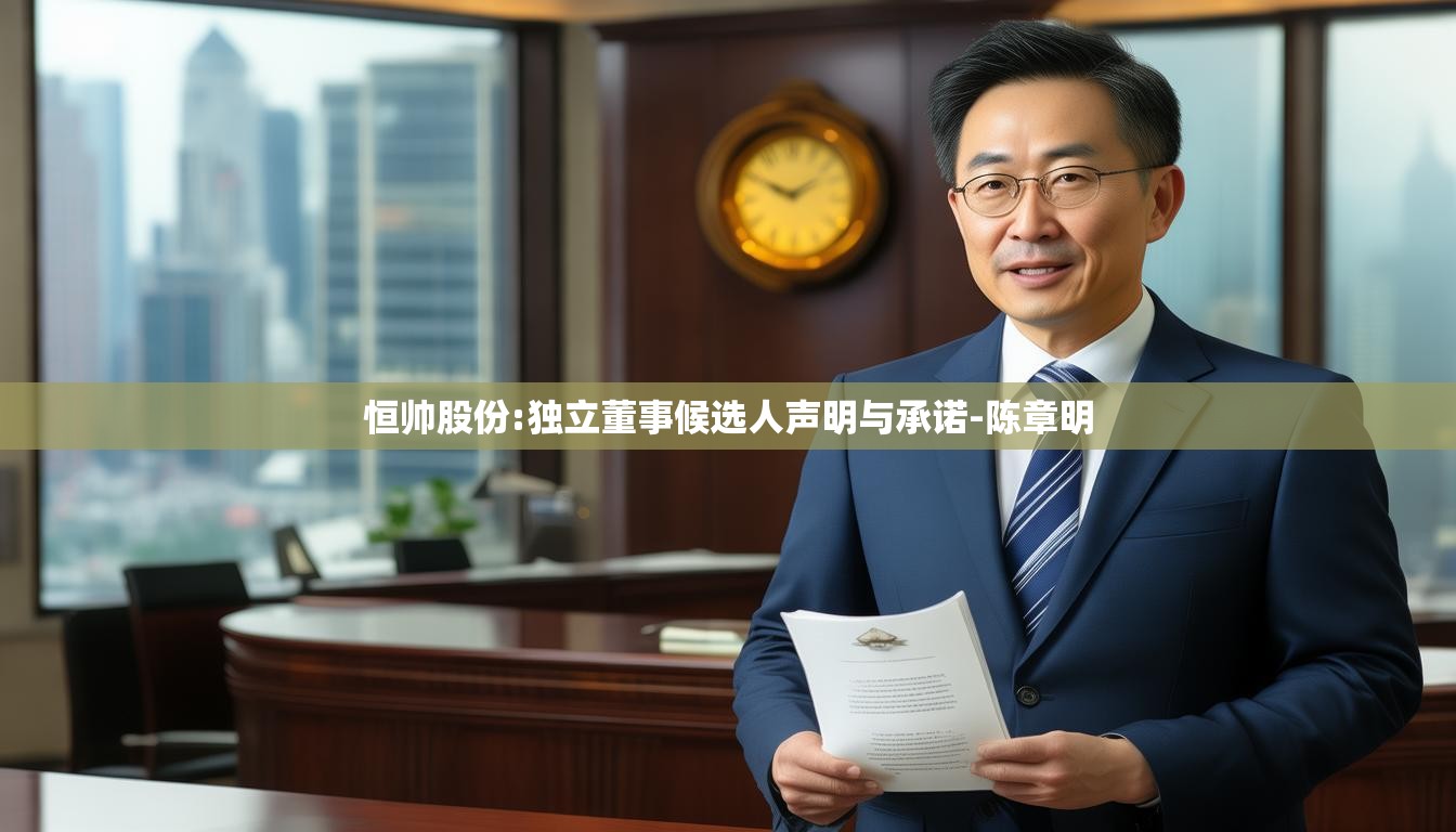 恒帅股份:独立董事候选人声明与承诺-陈章明