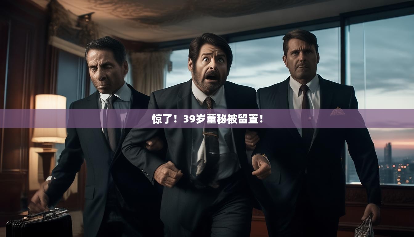 惊了！39岁董秘被留置！