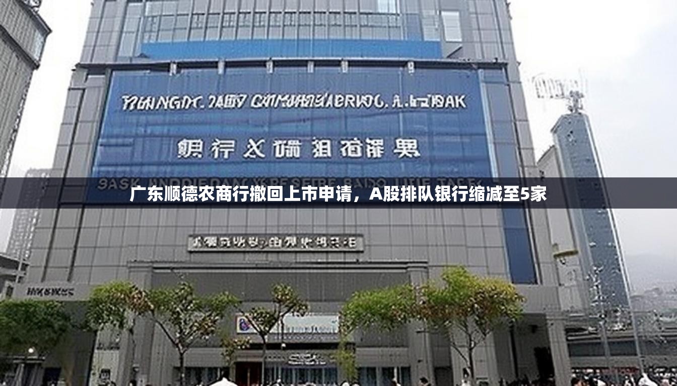 广东顺德农商行撤回上市申请，A股排队银行缩减至5家