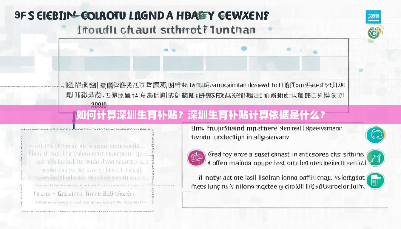 如何计算深圳生育补贴？深圳生育补贴计算依据是什么？